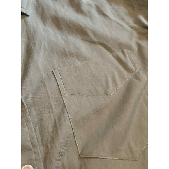 Sarah Alexandra Green Menswear Inspired Weekend Shirt Button Down Blouse, size 6 - Picture 3 of 6